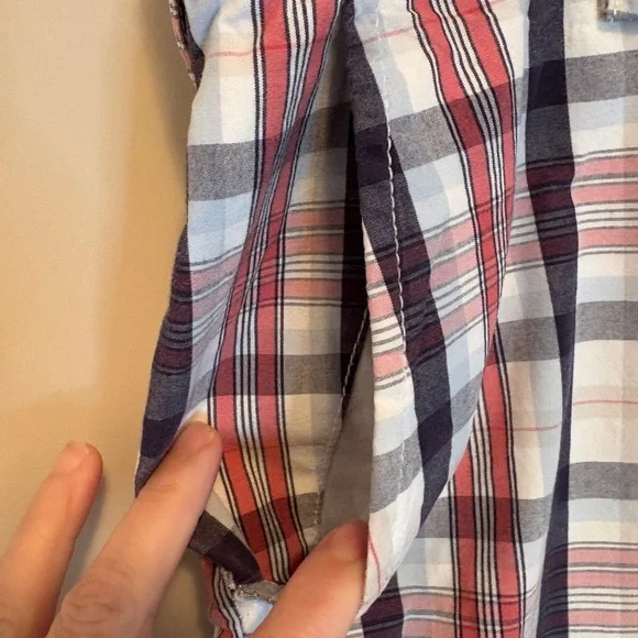 Men IZOD Flat Front Portsmith Plaid Shorts W36 Golf Preppy Casual Sporty - Picture 5 of 13